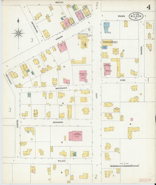 Sanborn Fire Insurance Map from Wilson, Niagara County, New York (1903), Sheet #0004 - Historic Sanborn Fire Insurance Map Print, vintage old map wall art, antique decor, genealogy gift, New York New York map