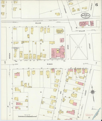 Sanborn Fire Insurance Map from Waterloo, Seneca County, New York (1911), Sheet #0006 - Complete Map Set gallery image, historic Sanborn map, vintage wall art, New York New York