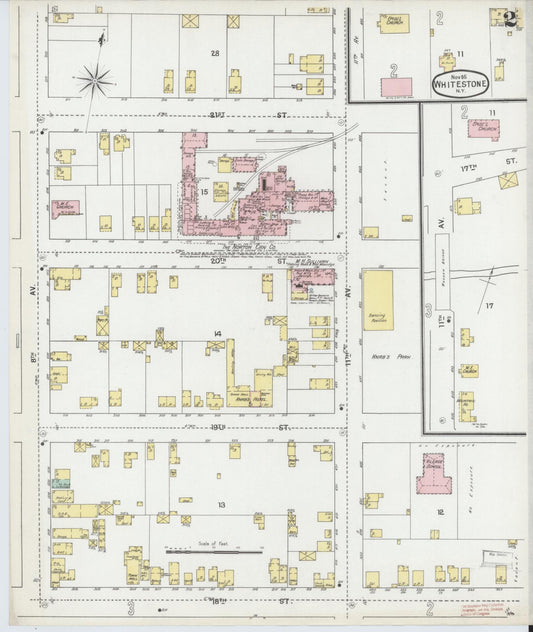 Sanborn Fire Insurance Map from Whitestone, Queens County, New York (1895), Sheet #0002 - Historic Sanborn Fire Insurance Map Print, vintage old map wall art, antique decor, genealogy gift, New York New York map