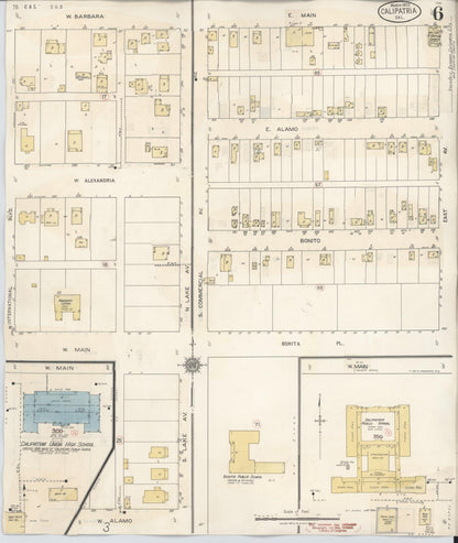 Sanborn Fire Insurance Map from Calipatria, Imperial County, California (1941), Sheet #0006 - Complete Map Set gallery image, historic Sanborn map, vintage wall art, California California