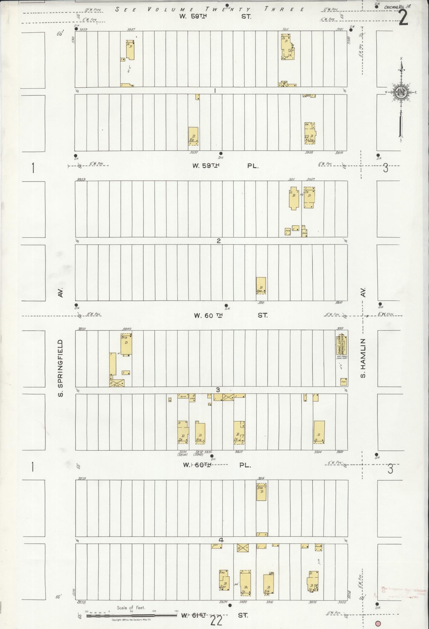 Sanborn Fire Insurance Map from Chicago, Cook County, Illinois. (1920), Sheet 2 – Historic Sanborn Fire Insurance Map Print