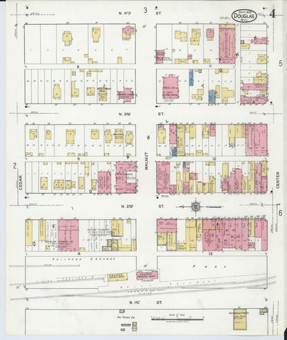 Sanborn Fire Insurance Map from Douglas, Converse County, Wyoming (1920), Sheet #0004 - Complete Map Set gallery image, historic Sanborn map, vintage wall art, Wyoming Wyoming