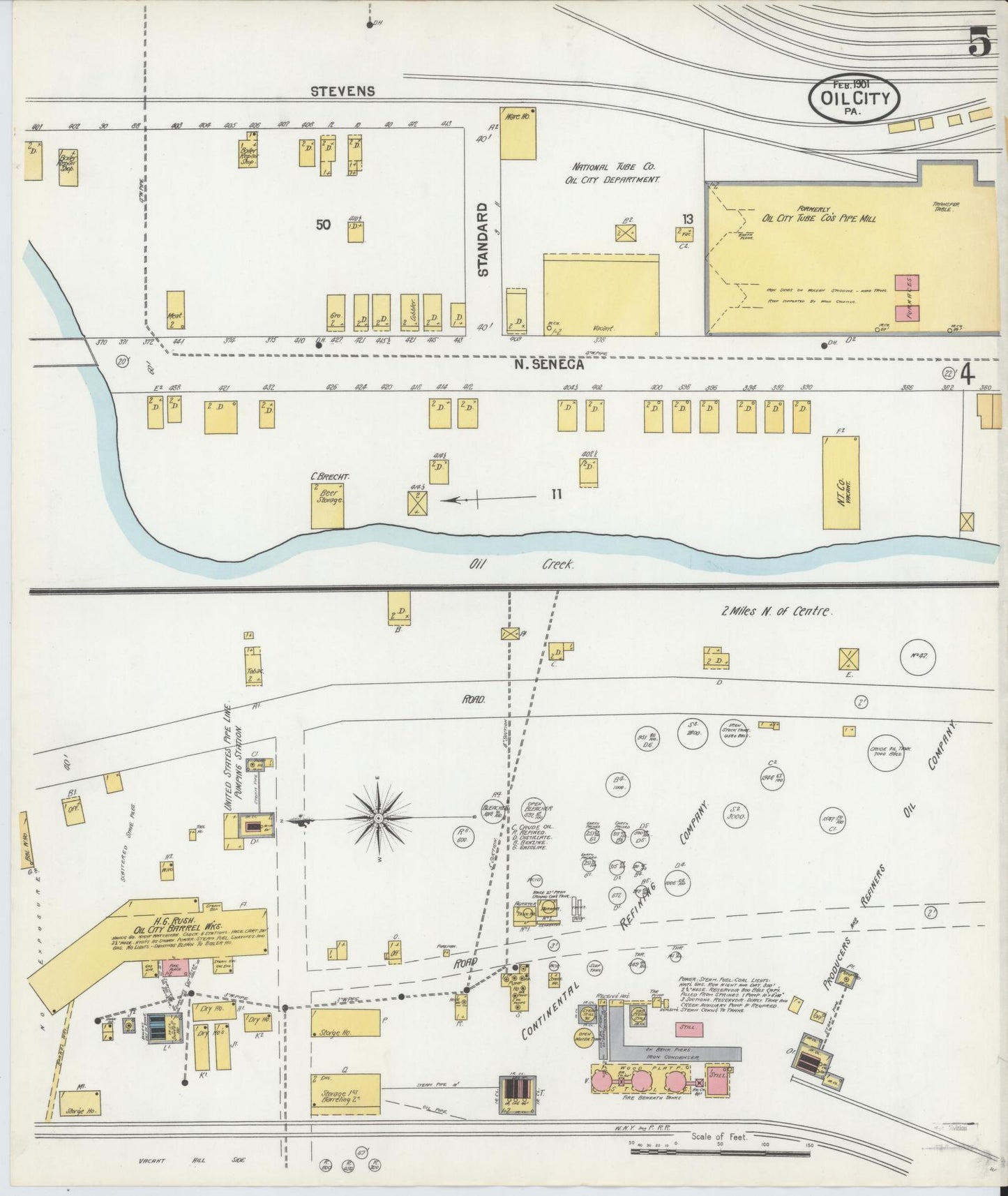 Sanborn Fire Insurance Map from Oil City, Venango County, Pennsylvania (1901), Sheet #0005 - Complete Map Set gallery image, historic Sanborn map, vintage wall art, Pennsylvania Pennsylvania