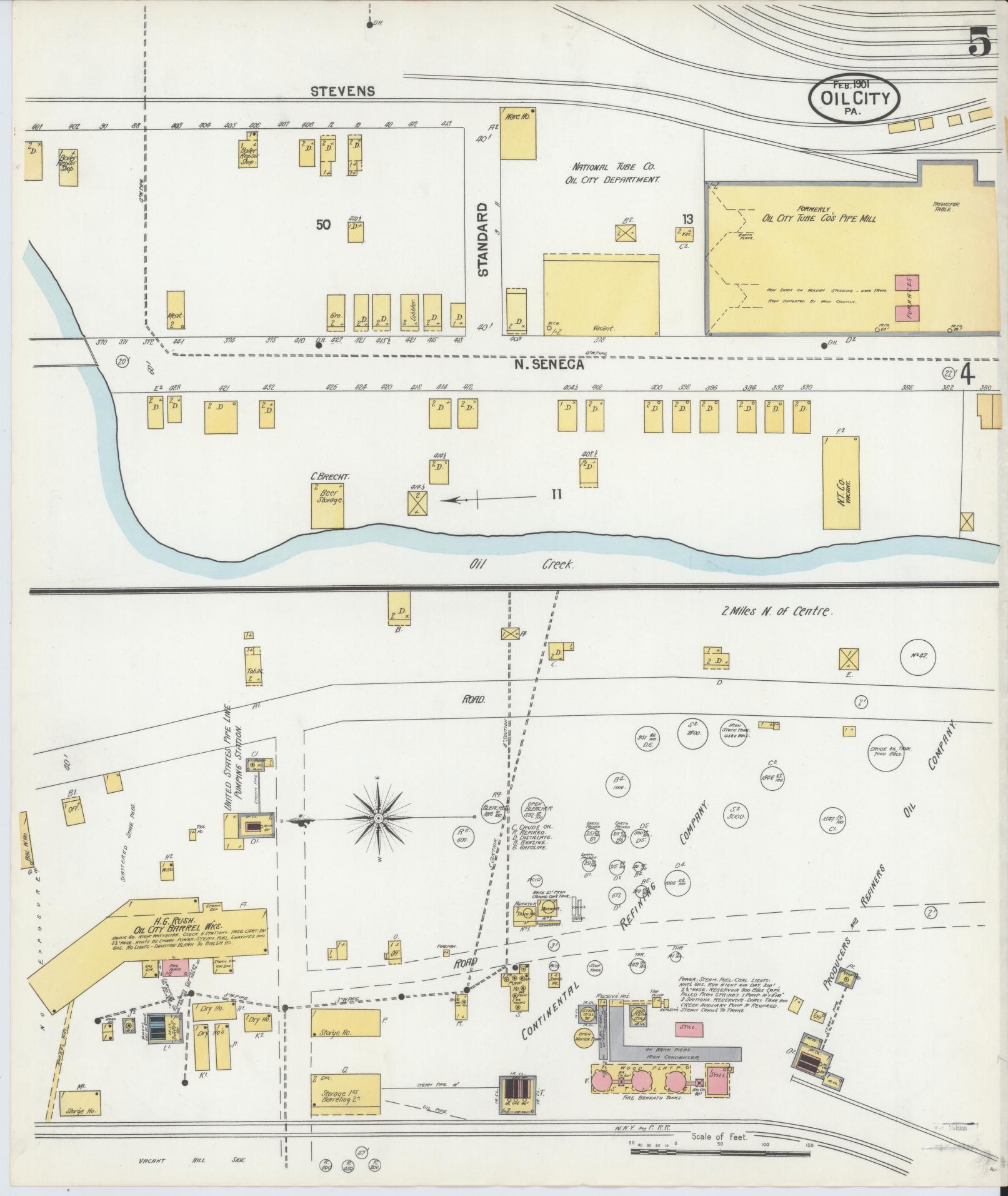 Sanborn Fire Insurance Map from Oil City, Venango County, Pennsylvania (1901), Sheet #0005 - Complete Map Set gallery image, historic Sanborn map, vintage wall art, Pennsylvania Pennsylvania