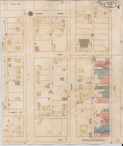 Sanborn Fire Insurance Map from Rigby, Jefferson County, Idaho (1943), Sheet #0004 - Complete Map Set gallery image, historic Sanborn map, vintage wall art, Idaho Idaho