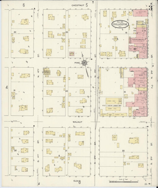 Sanborn Fire Insurance Map from Chillicothe, Peoria County, Illinois (1913), Sheet #0003 - Historic Sanborn Fire Insurance Map Print, vintage old map wall art, antique decor, genealogy gift, Illinois Illinois map
