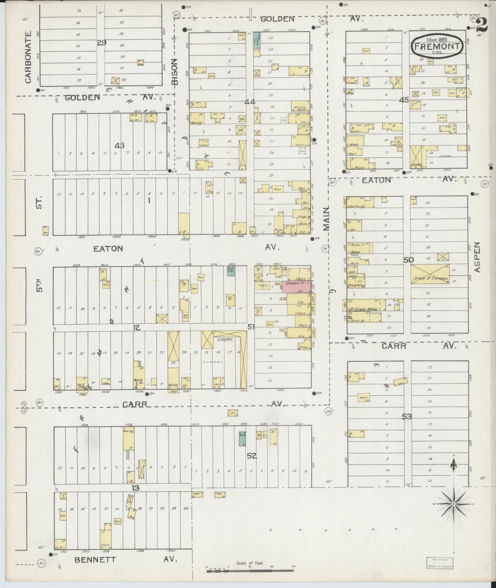 Sanborn Fire Insurance Map from Cripple Creek, El Paso County, Colorado (1893), Sheet #0002 - Historic Sanborn Fire Insurance Map Print, vintage old map wall art, antique decor, genealogy gift, Colorado Colorado map