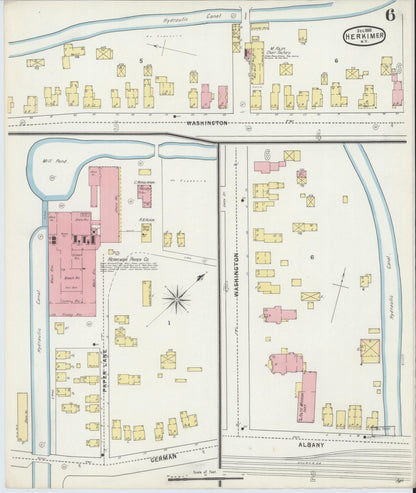 Sanborn Fire Insurance Map from Herkimer, Herkimer County, New York (1895), Sheet #0006 - Complete Map Set gallery image, historic Sanborn map, vintage wall art, New York New York