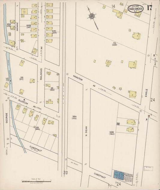 Sanborn Fire Insurance Map from Englewood, Bergen County, New Jersey (1922), Sheet #0017