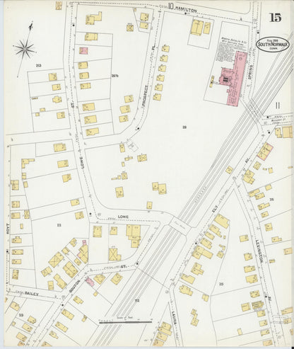 Sanborn Fire Insurance Map from South Norwalk, Fairfield County, Connecticut (1906), Sheet #0015 - Complete Map Set gallery image, historic Sanborn map, vintage wall art, Connecticut Connecticut