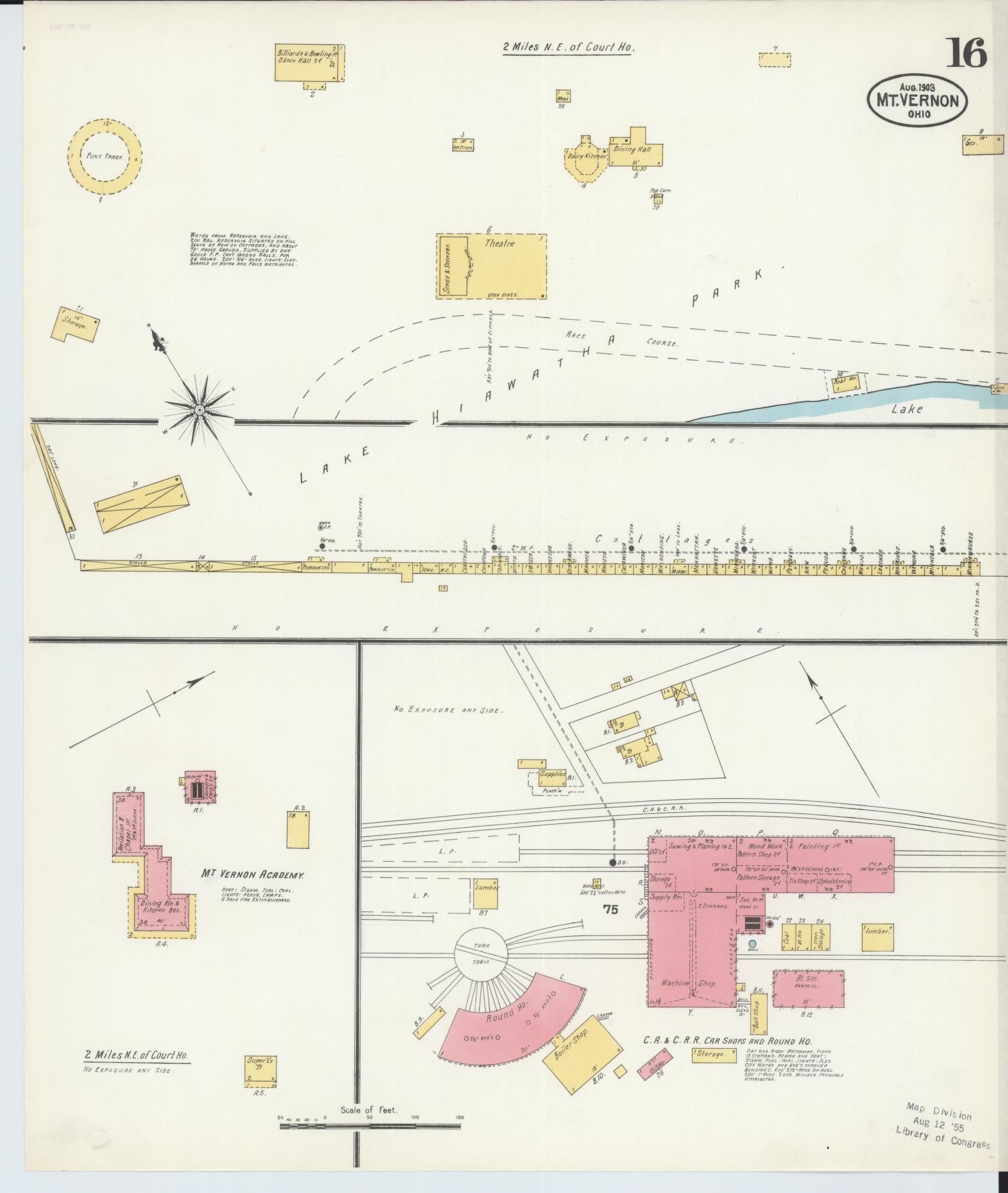 Sanborn Fire Insurance Map from Mount Vernon, Knox County, Ohio (1903), Sheet #0016 - Historic Sanborn Fire Insurance Map Print, vintage old map wall art, antique decor, genealogy gift, Ohio Ohio map