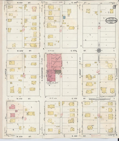 Sanborn Fire Insurance Map from Lexington, Dawson County, Nebraska (1943), Sheet #0003 - Complete Map Set gallery image, historic Sanborn map, vintage wall art, Nebraska Nebraska