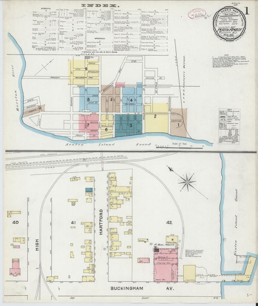 Sanborn Fire Insurance Map from Perth Amboy, Middlesex County, New Jersey. (1891) – Historic Sanborn Fire Insurance Map Print