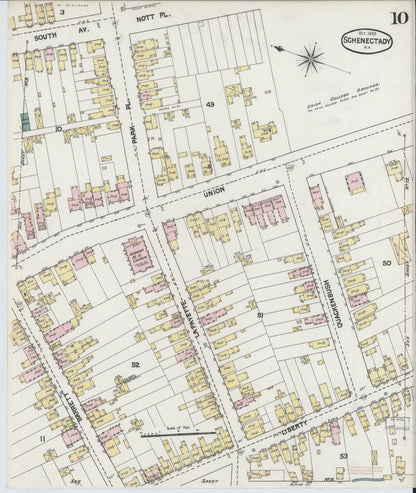 Sanborn Fire Insurance Map from Schenectady, Schenectady County, New York (1889), Sheet #0010 - Complete Map Set gallery image, historic Sanborn map, vintage wall art, New York New York