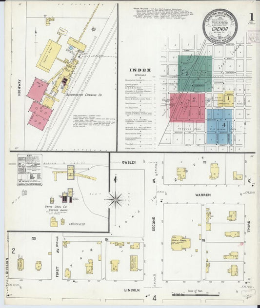 Sanborn Fire Insurance Map from Chenoa, McLean County, Illinois. (1907) – Map View