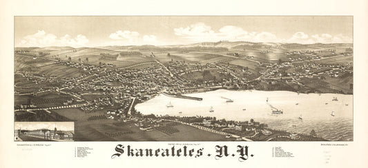 Skaneateles, N.Y. (1884) – Historic Bird’s-Eye View Panorama Print
