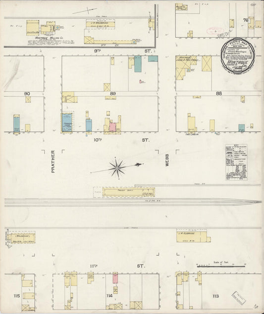 Sanborn Fire Insurance Map from Montague, Siskiyou County, California (1892), Sheet #0001 - Historic Sanborn Fire Insurance Map Print, vintage old map wall art, antique decor, genealogy gift, California California map