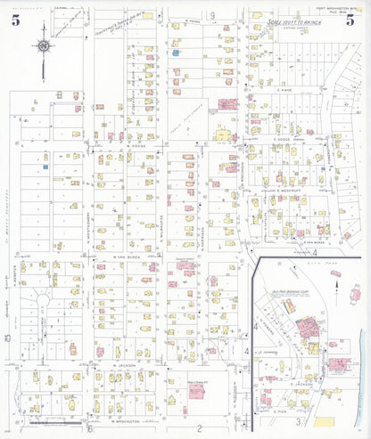 Sanborn Fire Insurance Map from Port Washington, Ozaukee County, Wisconsin (1938), Sheet #0005 - Complete Map Set gallery image, historic Sanborn map, vintage wall art, Wisconsin Wisconsin
