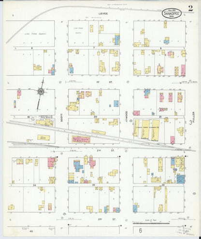 Sanborn Fire Insurance Map from Shakopee, Scott County, Minnesota (1910), Sheet #0002 - Historic Sanborn Fire Insurance Map Print, vintage old map wall art, antique decor, genealogy gift, Minnesota Minnesota map