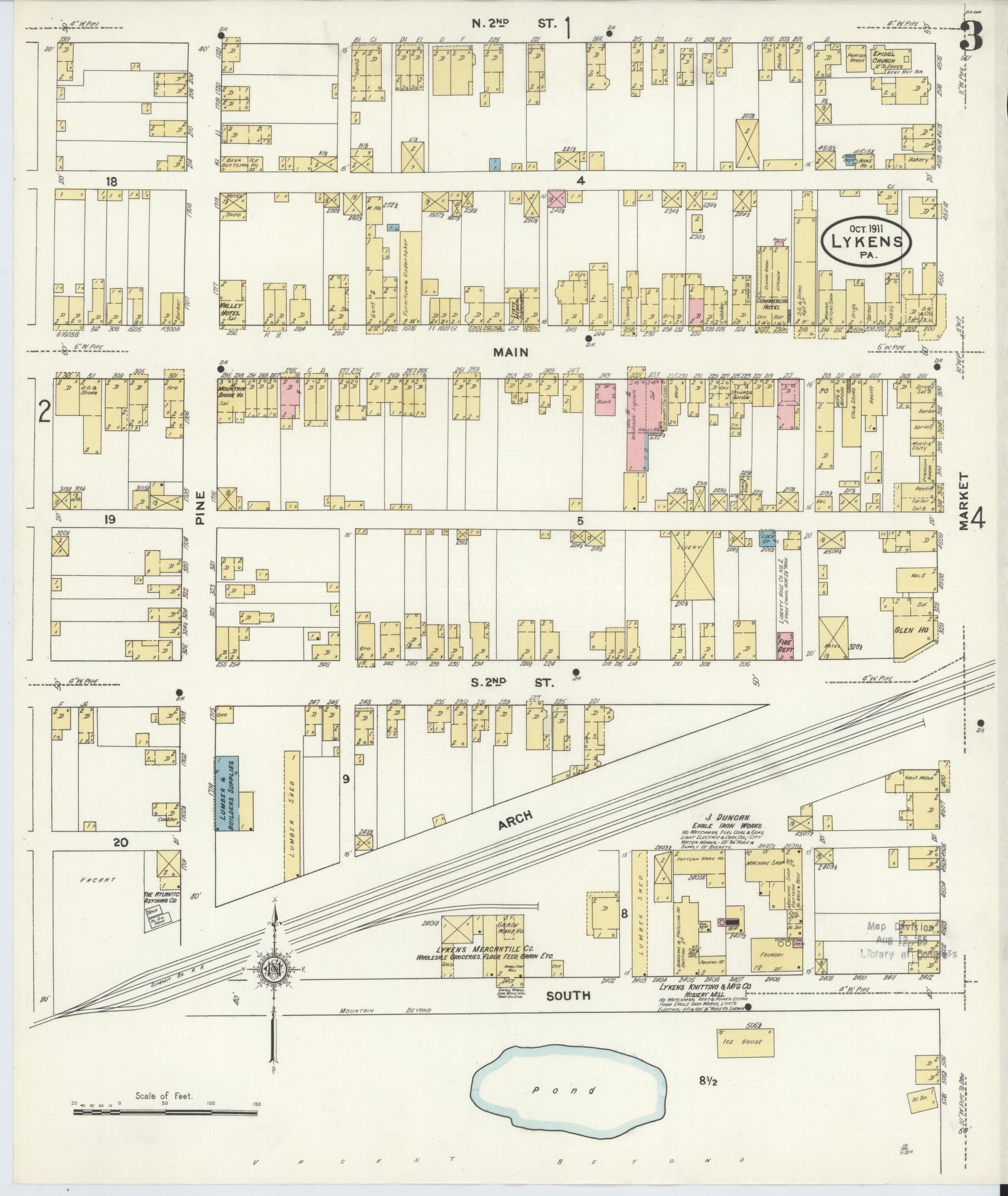 Sanborn Fire Insurance Map from Lykens, Dauphin County, Pennsylvania (1911), Sheet #0003 - Complete Map Set gallery image, historic Sanborn map, vintage wall art, Pennsylvania Pennsylvania