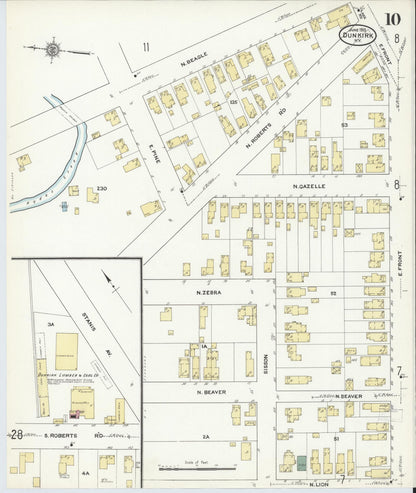 Sanborn Fire Insurance Map from Dunkirk, Chautauqua County, New York (1910), Sheet #0010 - Complete Map Set gallery image, historic Sanborn map, vintage wall art, New York New York