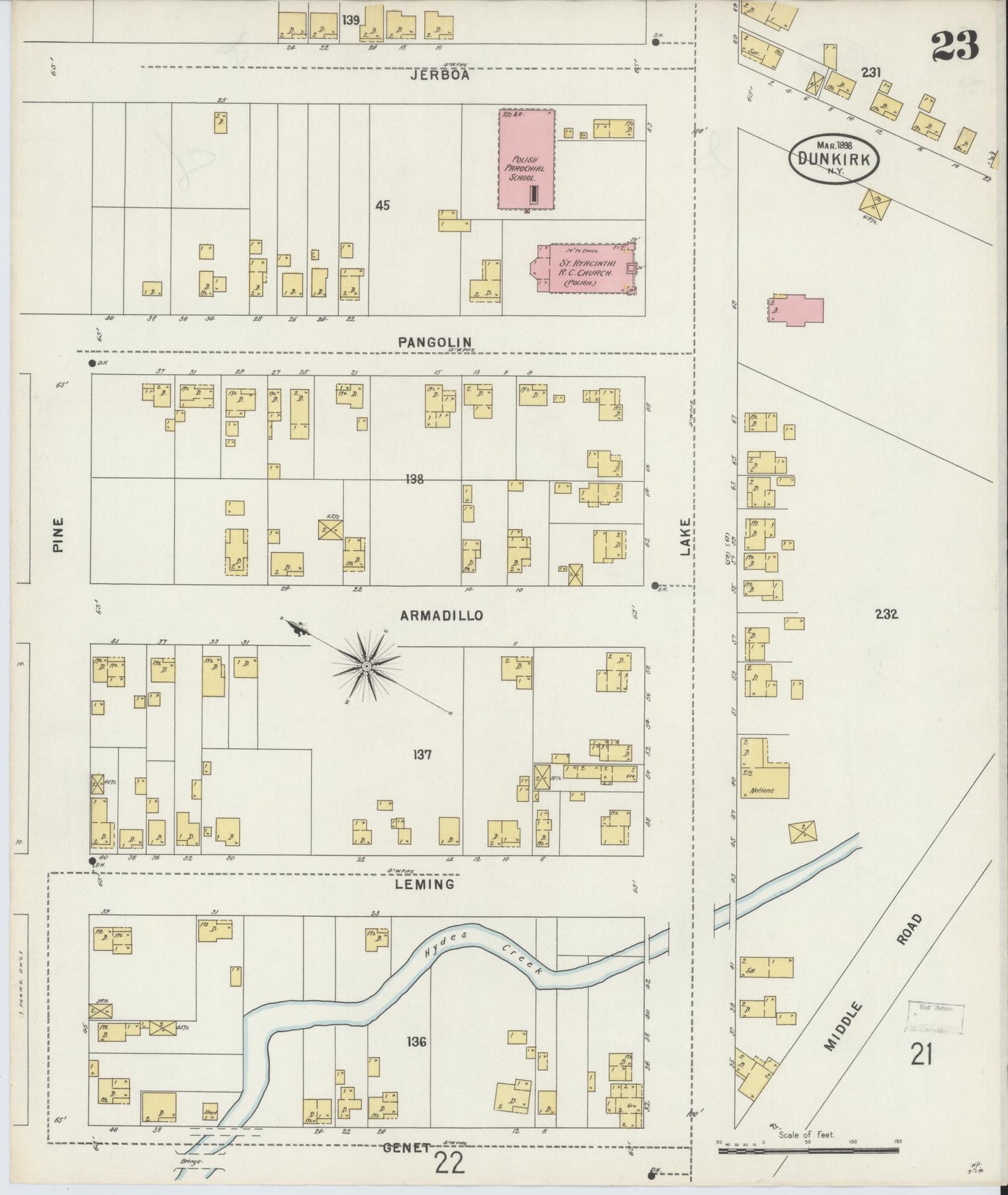 Sanborn Fire Insurance Map from Dunkirk, Chautauqua County, New York (1898), Sheet #0023 - Complete Map Set gallery image, historic Sanborn map, vintage wall art, New York New York