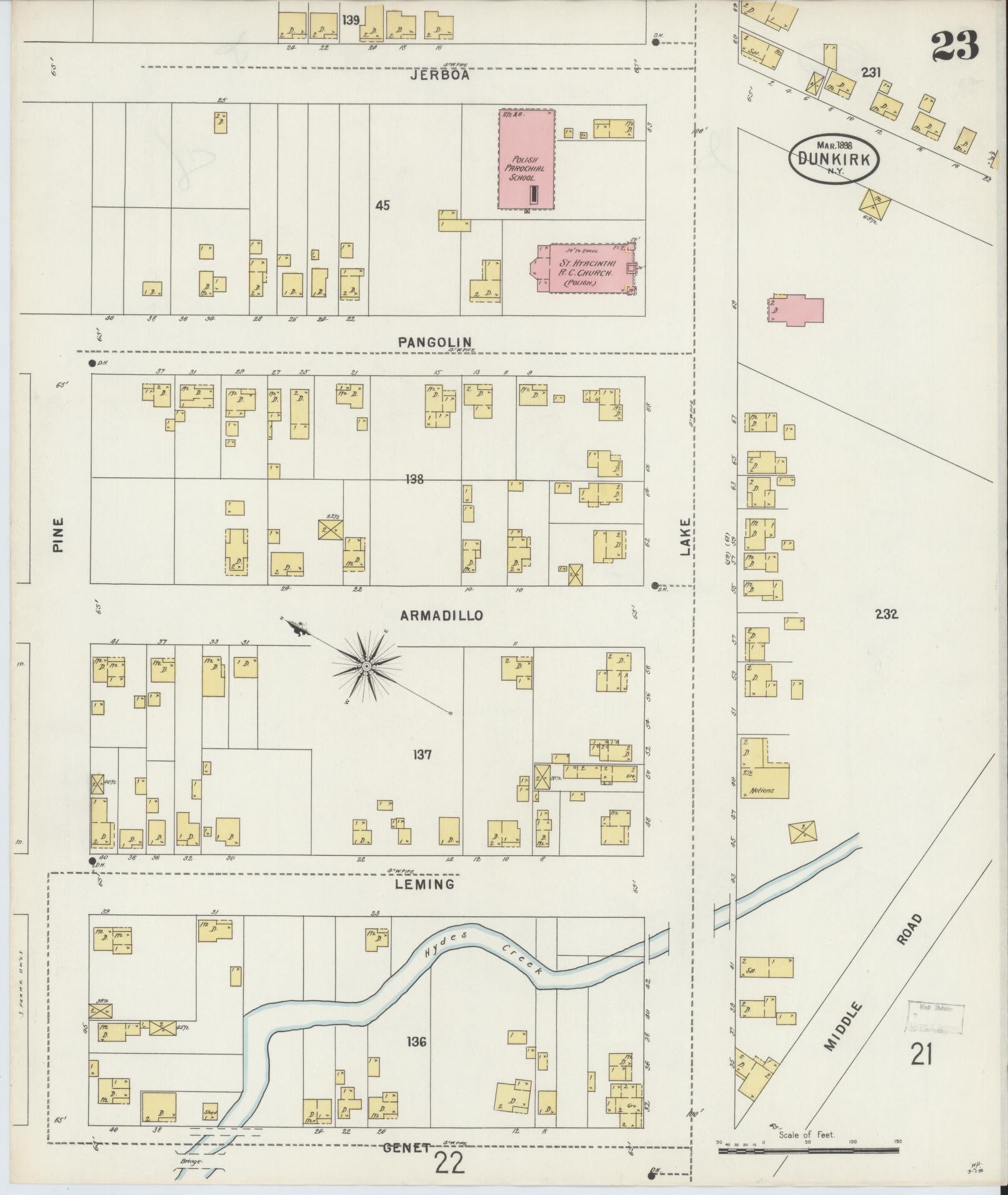 Sanborn Fire Insurance Map from Dunkirk, Chautauqua County, New York (1898), Sheet #0023 - Complete Map Set gallery image, historic Sanborn map, vintage wall art, New York New York