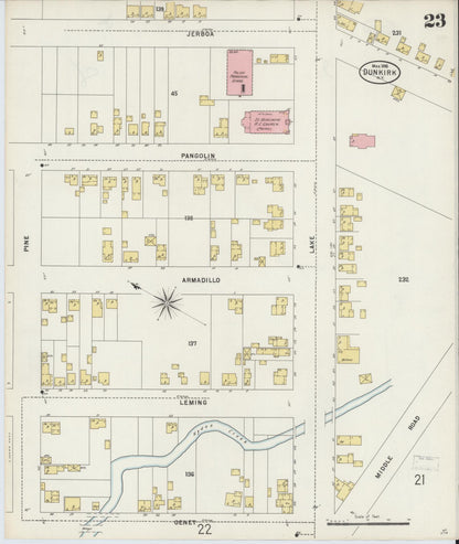Sanborn Fire Insurance Map from Dunkirk, Chautauqua County, New York (1898), Sheet #0023 - Complete Map Set gallery image, historic Sanborn map, vintage wall art, New York New York