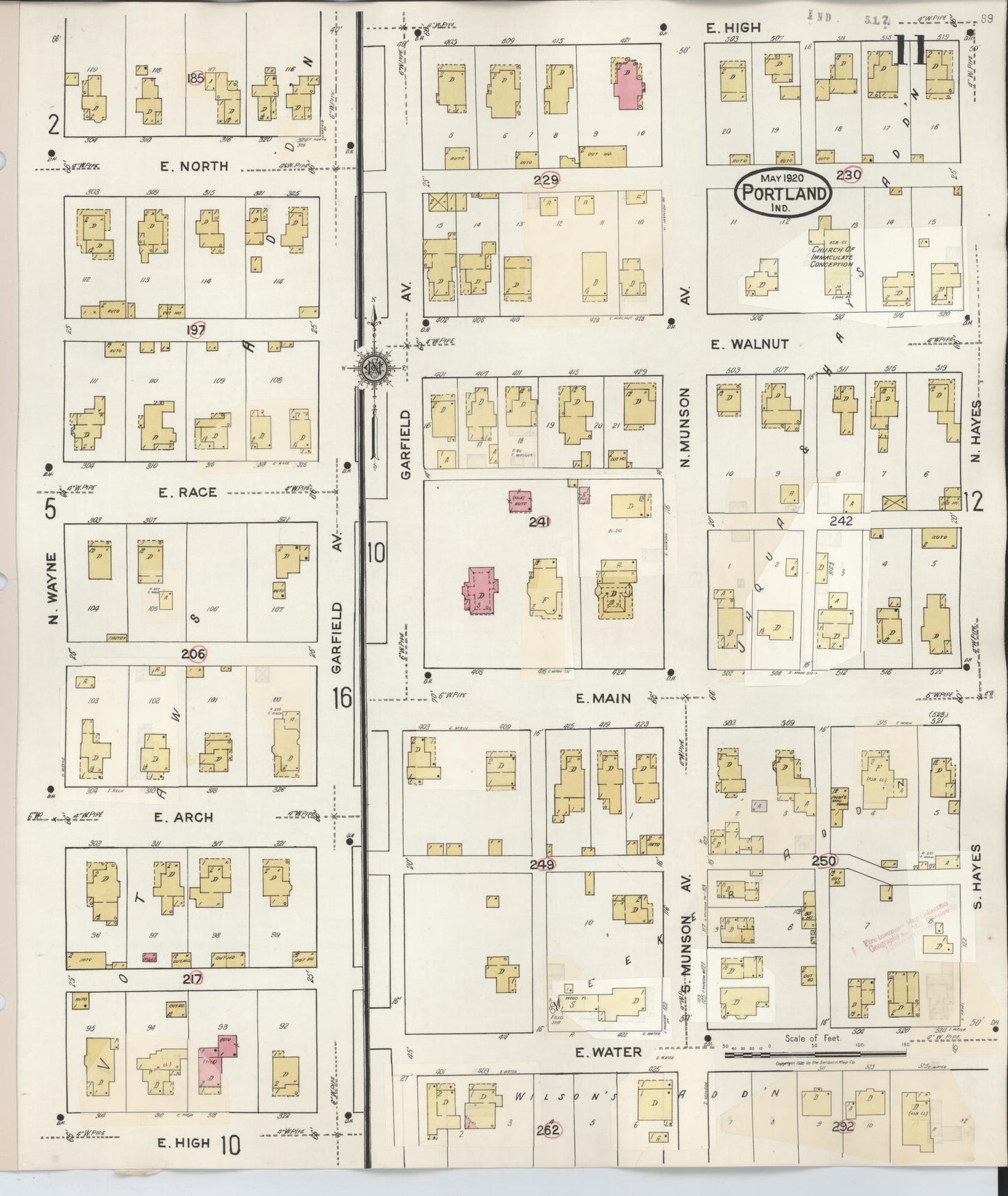 Sanborn Fire Insurance Map from Portland, Jay County, Indiana (1946), Sheet #0011 - Complete Map Set gallery image, historic Sanborn map, vintage wall art, Indiana Indiana