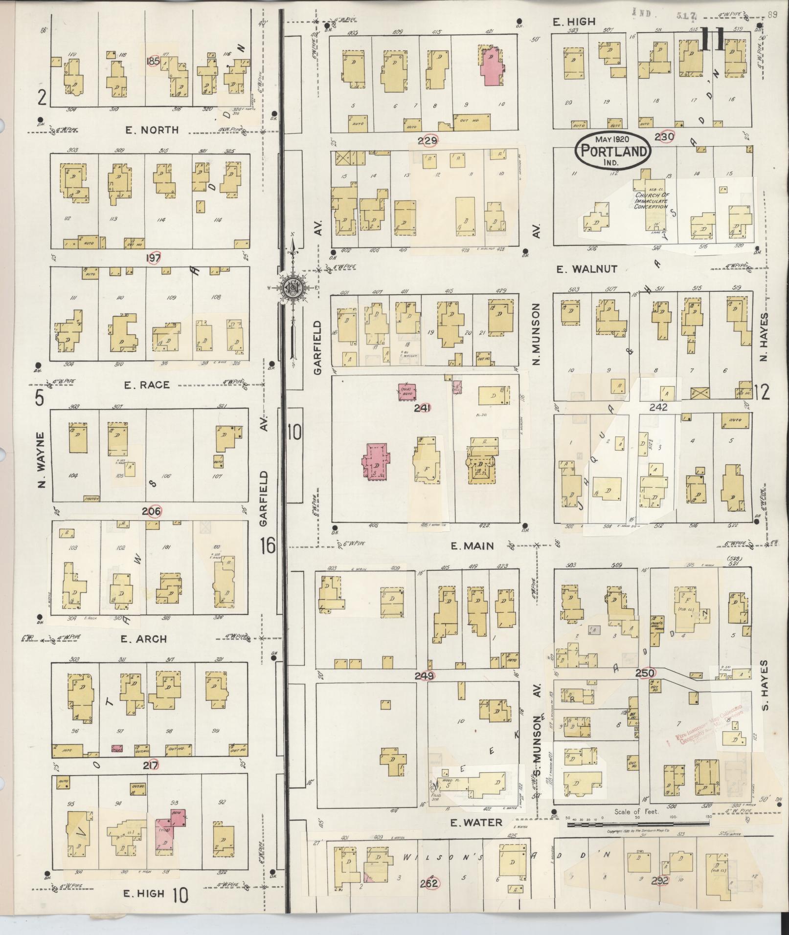 Sanborn Fire Insurance Map from Portland, Jay County, Indiana (1946), Sheet #0011 - Complete Map Set gallery image, historic Sanborn map, vintage wall art, Indiana Indiana