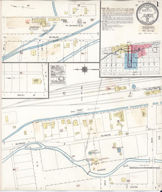 Sanborn Fire Insurance Map from Dubois, Clark County, Idaho (1929), Sheet #0001 - Historic Sanborn Fire Insurance Map Print, vintage old map wall art, antique decor, genealogy gift, Idaho Idaho map
