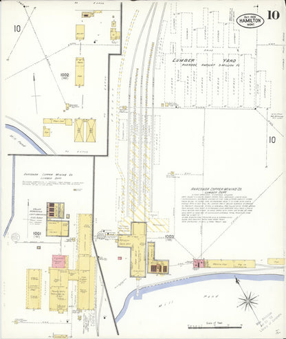 Sanborn Fire Insurance Map from Hamilton, Ravalli County, Montana (1909), Sheet #0010 - Complete Map Set gallery image, historic Sanborn map, vintage wall art, Montana Montana