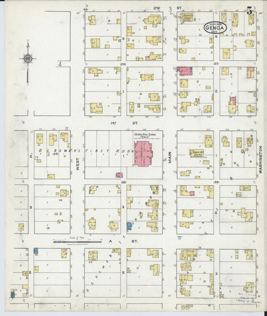 Sanborn Fire Insurance Map from Genoa, Ottawa County, Ohio (1920), Sheet #0005 - Historic Sanborn Fire Insurance Map Print, vintage old map wall art, antique decor, genealogy gift, Ohio Ohio map