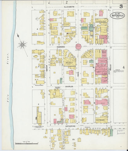 Sanborn Fire Insurance Map from Sistersville, Tyler County, West Virginia (1902), Sheet #0003 - Complete Map Set gallery image, historic Sanborn map, vintage wall art, West Virginia West Virginia