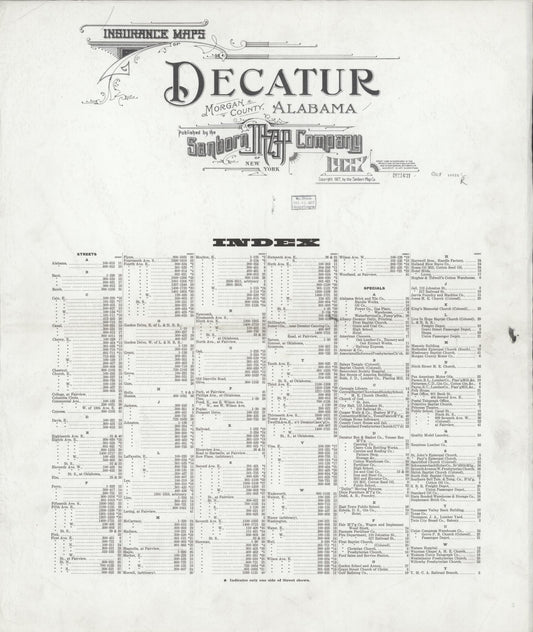 Sanborn Fire Insurance Map from Decatur, Morgan County, Alabama. (1927) – Historic Sanborn Fire Insurance Map Print