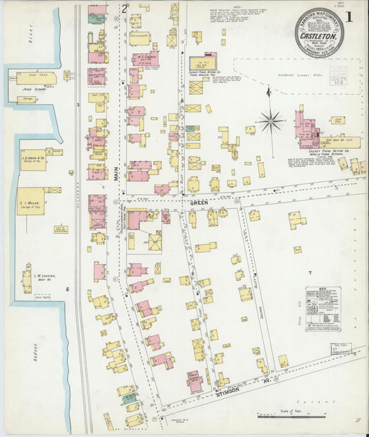 Sanborn Fire Insurance Map from Castleton On Hudson, Rensselaer County, New York. (1904) – Historic Sanborn Fire Insurance Map Print