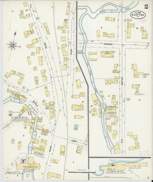 Sanborn Fire Insurance Map from Barton, Orleans County, Vermont (1897), Sheet #0002 - Historic Sanborn Fire Insurance Map Print, vintage old map wall art, antique decor, genealogy gift, Vermont Vermont map