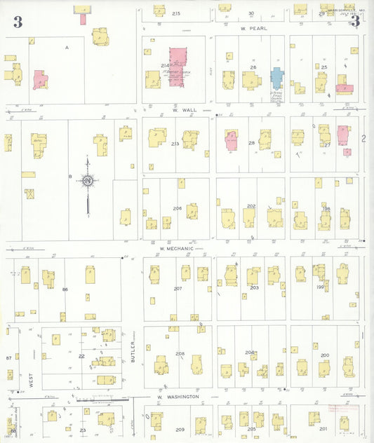 Sanborn Fire Insurance Map from Harrisonville, Cass County, Missouri (1931), Sheet #0003 - Historic Sanborn Fire Insurance Map Print, vintage old map wall art, antique decor, genealogy gift, Missouri Missouri map