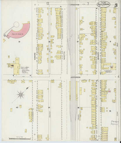 Sanborn Fire Insurance Map from Phillipsburg, Warren County, New Jersey (1897), Sheet #0003 - Complete Map Set gallery image, historic Sanborn map, vintage wall art, New Jersey New Jersey