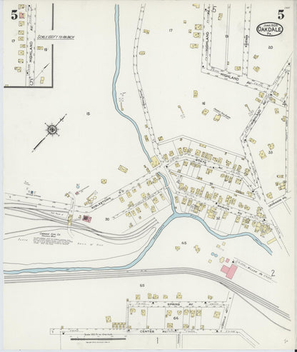 Sanborn Fire Insurance Map from Oakdale, Allegheny County, Pennsylvania (1924), Sheet #0005 - Complete Map Set gallery image, historic Sanborn map, vintage wall art, Pennsylvania Pennsylvania
