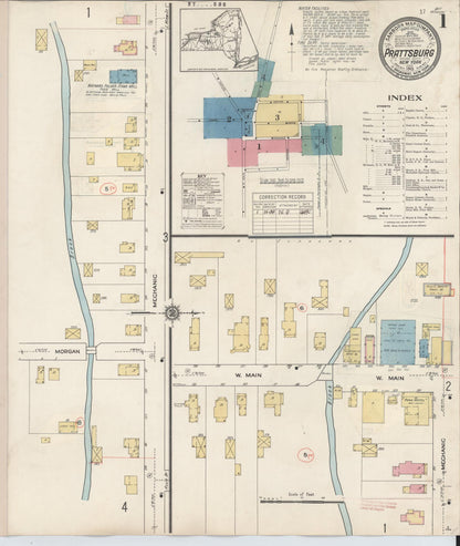 Sanborn Fire Insurance Map from Prattsburgh, Steuben County, New York (1934), Sheet #0001 - Complete Map Set gallery image, historic Sanborn map, vintage wall art, New York New York