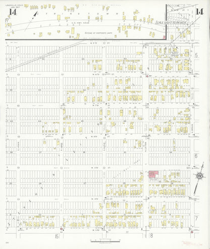 Sanborn Fire Insurance Map from Leadville, Lake County, Colorado (1937), Sheet #0014 - Complete Map Set gallery image, historic Sanborn map, vintage wall art, Colorado Colorado