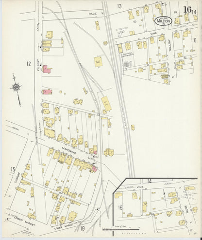 Sanborn Fire Insurance Map from Milton, Northumberland County, Pennsylvania (1913), Sheet #0016 - Historic Sanborn Fire Insurance Map Print, vintage old map wall art, antique decor, genealogy gift, Pennsylvania Pennsylvania map