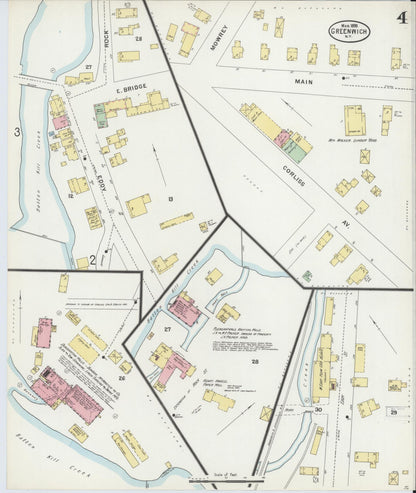 Sanborn Fire Insurance Map from Greenwich, Washington County, New York (1898), Sheet #0004 - Complete Map Set gallery image, historic Sanborn map, vintage wall art, New York New York
