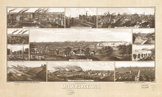 Milwaukee, Wis. (1882) – Historic Bird’s-Eye View Panorama Print
