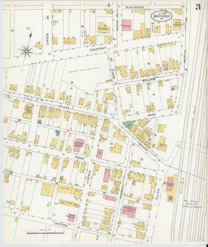 Sanborn Fire Insurance Map from Marysville, Perry County, Pennsylvania (1905), Sheet #0003 - Complete Map Set gallery image, historic Sanborn map, vintage wall art, Pennsylvania Pennsylvania