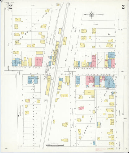 Sanborn Fire Insurance Map from Elkton, Huron County, Michigan (1938), Sheet #0002 - Complete Map Set gallery image, historic Sanborn map, vintage wall art, Michigan Michigan