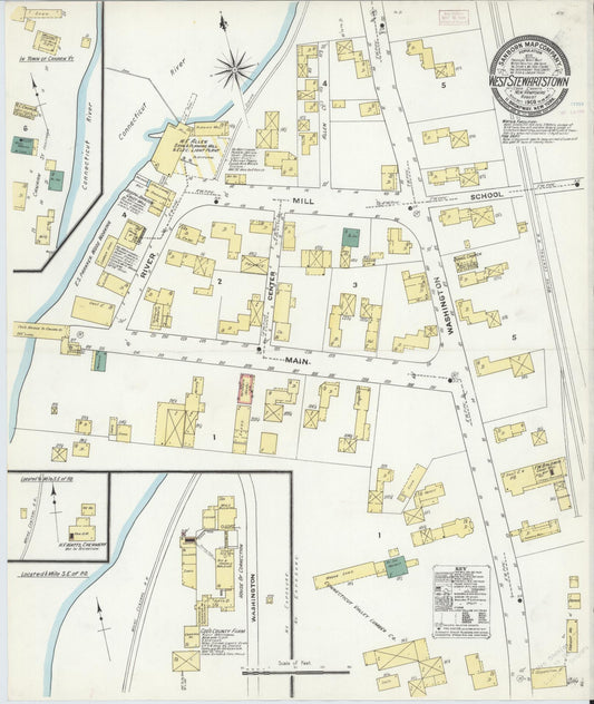 Sanborn Fire Insurance Map from West Stewartstown, Coos County, New Hampshire. (1909) – Historic Sanborn Fire Insurance Map Print
