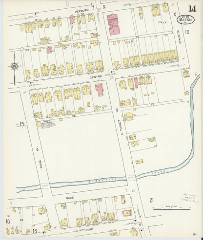 Sanborn Fire Insurance Map from Milton, Northumberland County, Pennsylvania (1913), Sheet #0014 - Complete Map Set gallery image, historic Sanborn map, vintage wall art, Pennsylvania Pennsylvania