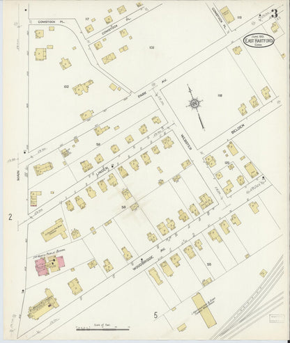 Sanborn Fire Insurance Map from East Hartford, Hartford County, Connecticut (1913), Sheet #0003 - Complete Map Set gallery image, historic Sanborn map, vintage wall art, Connecticut Connecticut